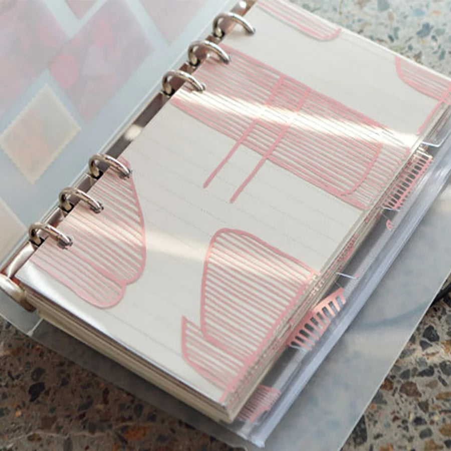 5pcs Loose leaf notebook classification, hot stamping separator, cardboard partition, index page, indicator label, accessory