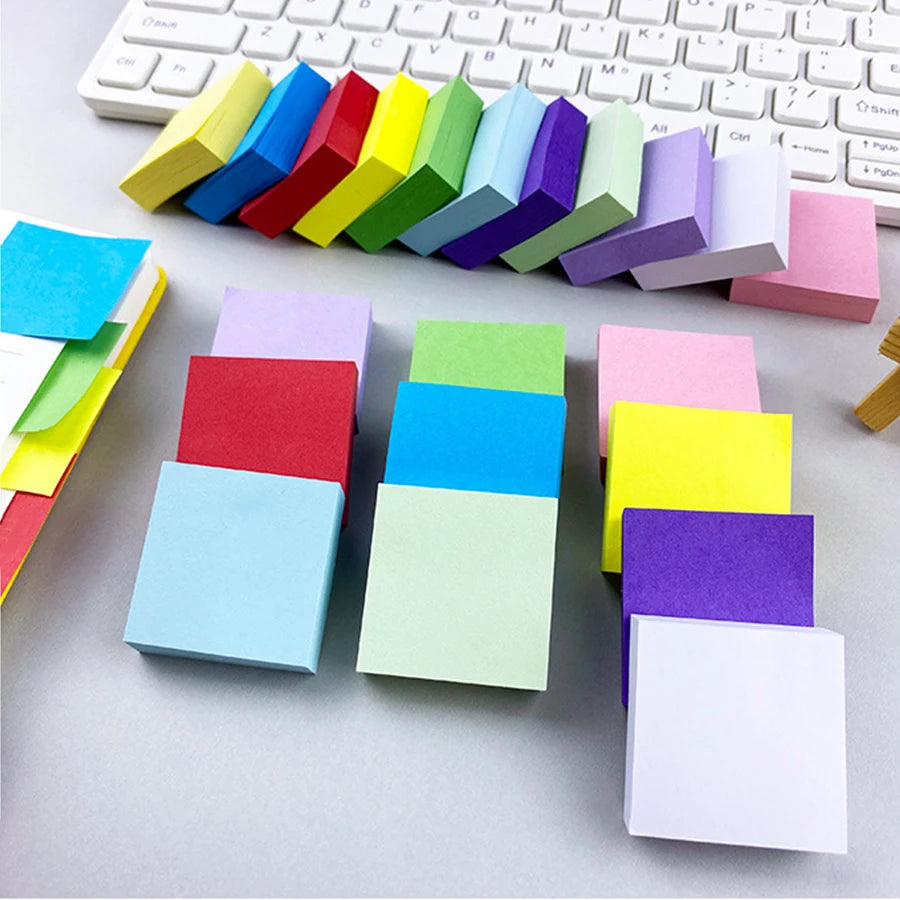 11pcs/Set Fluorescent Color Sticky Note Posted It Note Pads Stickers Planner Sticker Notepad Memo Pad School Office Supplies