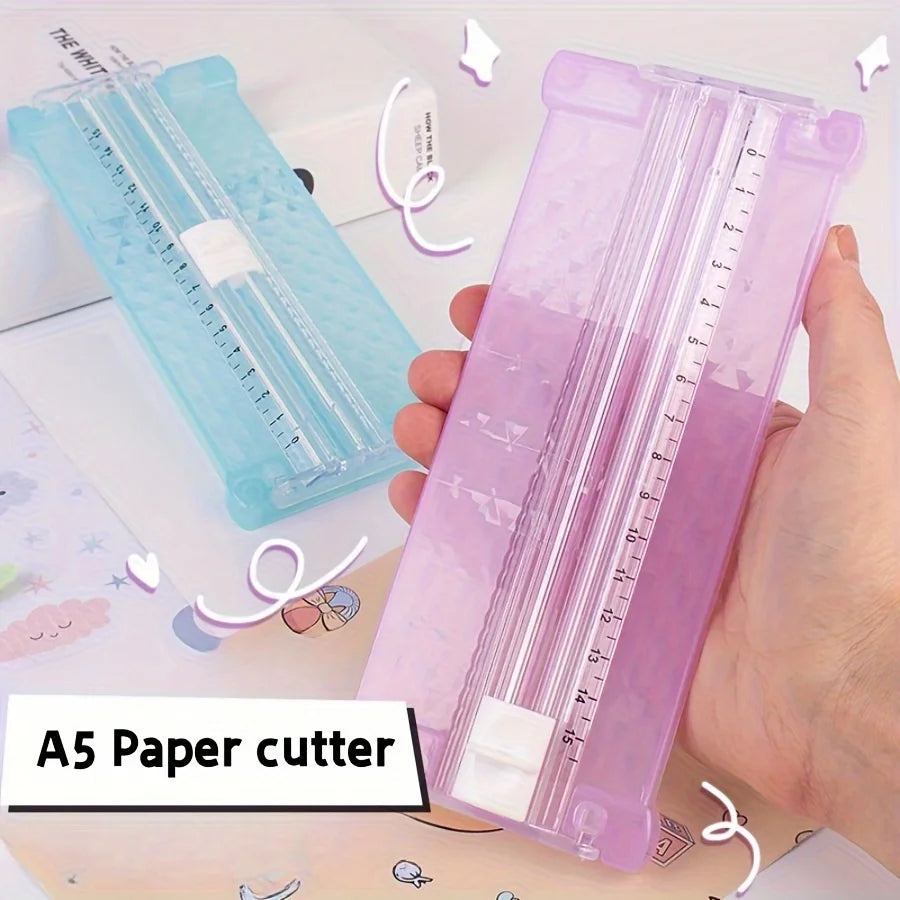 1pc mini Portable A5 Paper Cutter: Craft, Trim & Resize Photos for DIY Projects & Office Stationery!